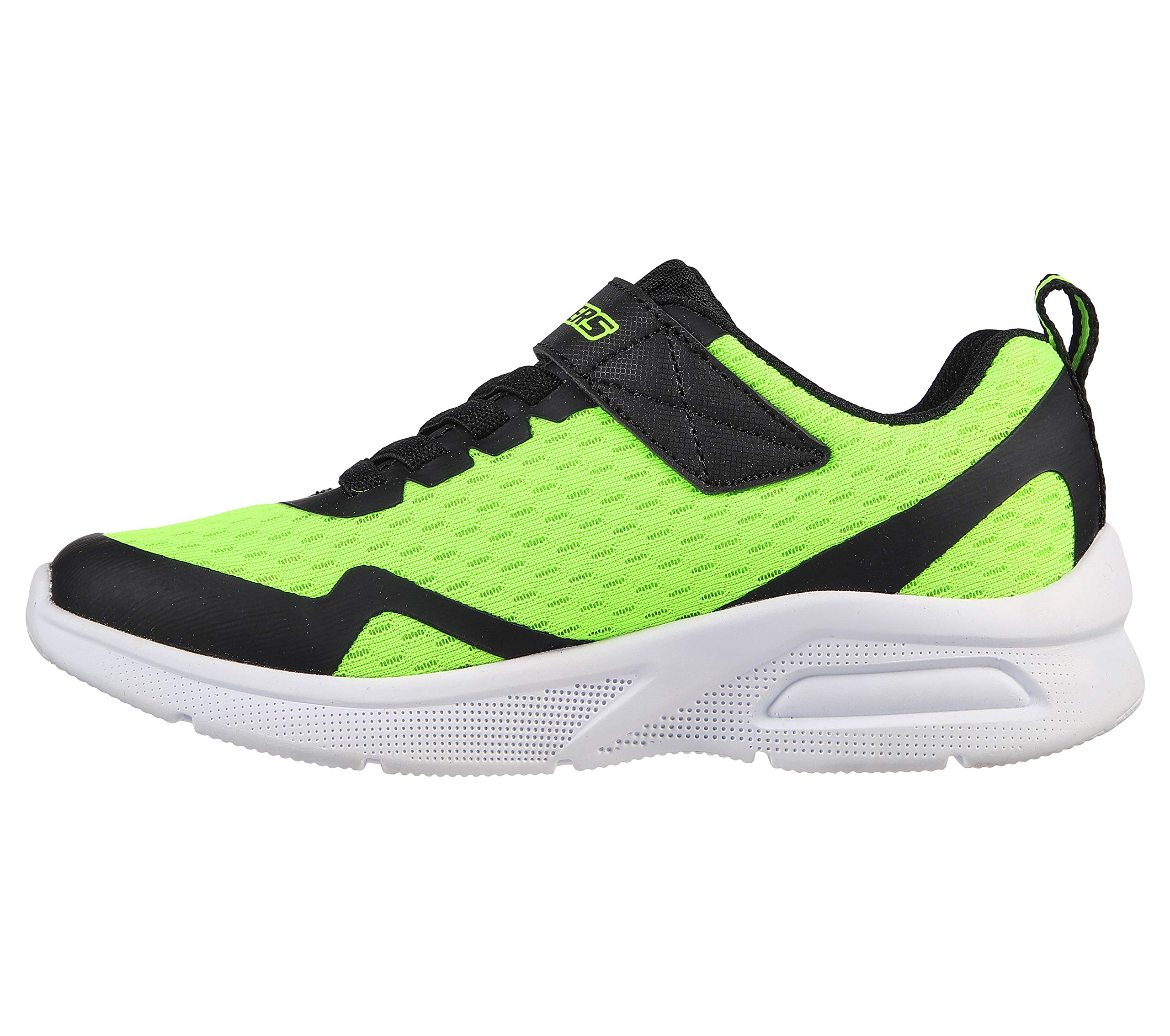 Skechers Jungen Microspec Max Torvix Sneaker, Lime Textile Black Trim, 28.5 EU