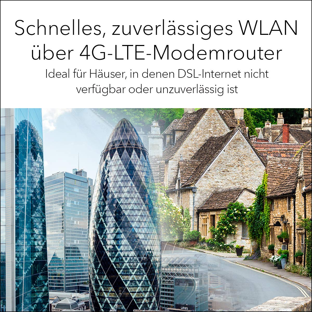 Netgear Orbi LBR20 4G LTE Router & WLAN Router mit SIM Karte | bis 1.200 MBit/s im Download | integriertes 4G LTE Modem (Cat18) | AC2200 Tri-Band WLAN | kompatibel mit Allen Mobilfunk-Providern