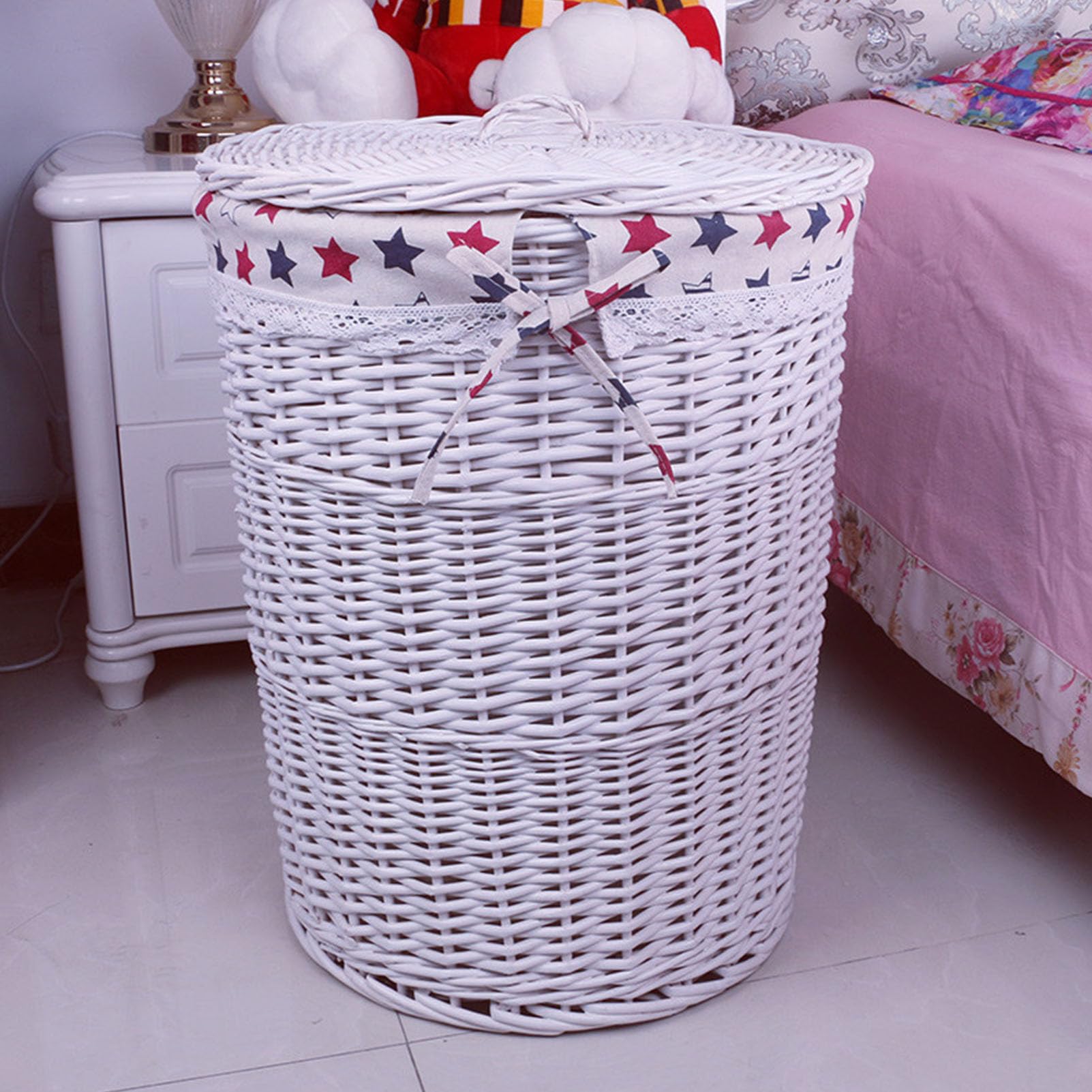Dirty Clothes Basket, Rattan Dirty Clothes Storage Basket, Living Room Toy Storage Basket Dirty Clothes Basket, Household Bamboo Laundry Basket