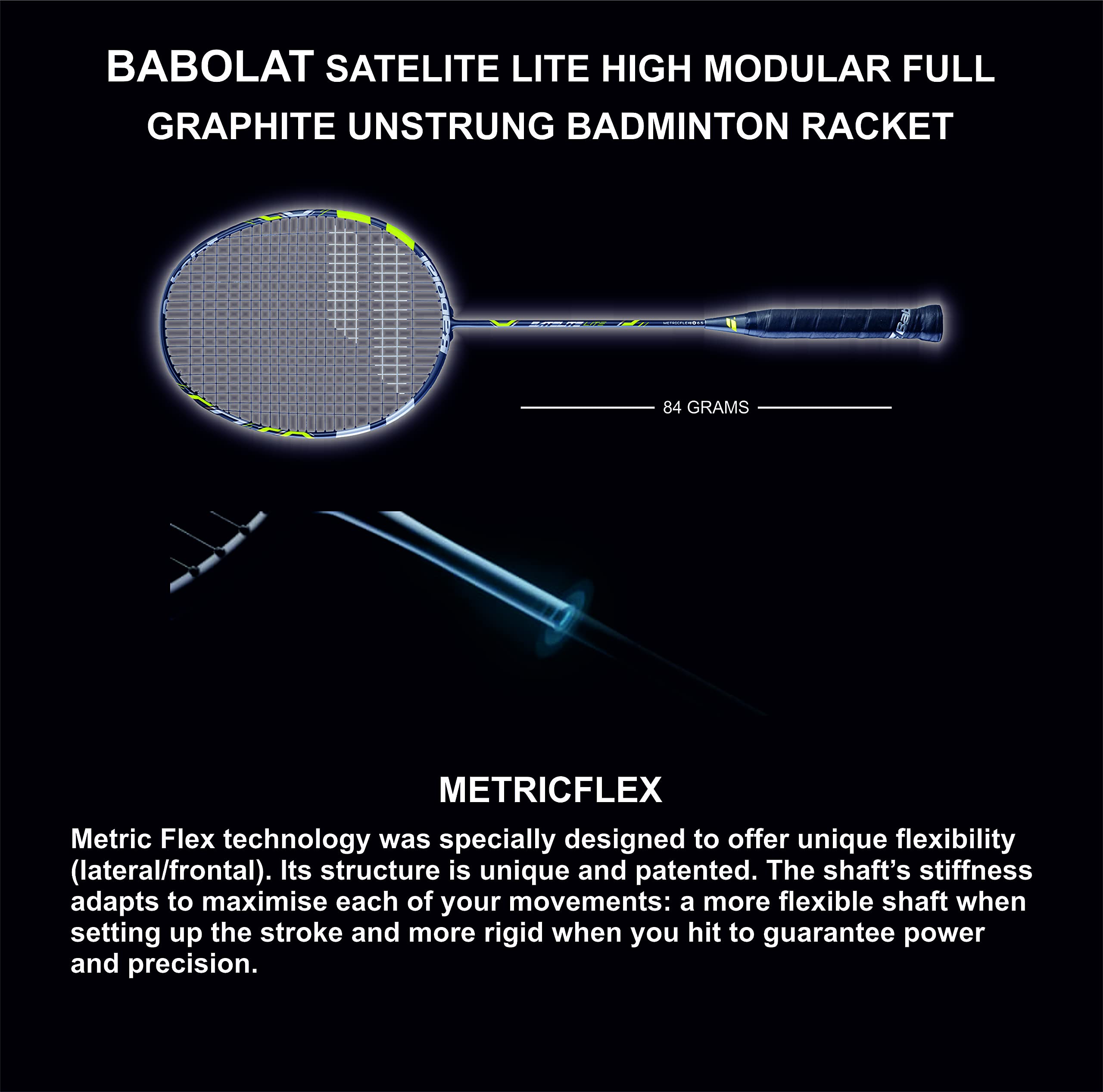 Buy BABOLAT SATELITE LITE HIGH Modular Full Graphite UNSTRUNG