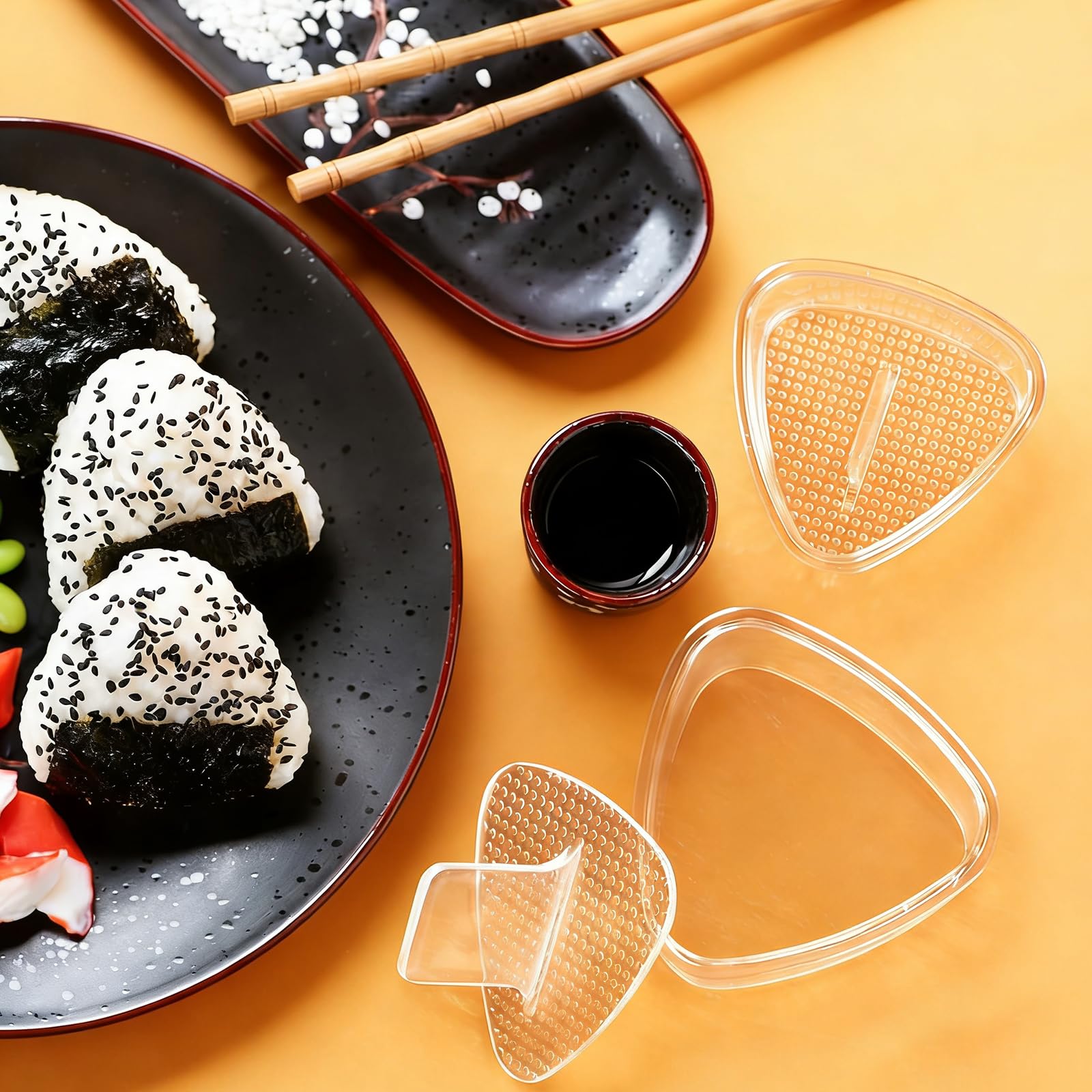 Amazon.com: 2PCS Clear Large Onigiri &Triangle Rice Ball Mold for
