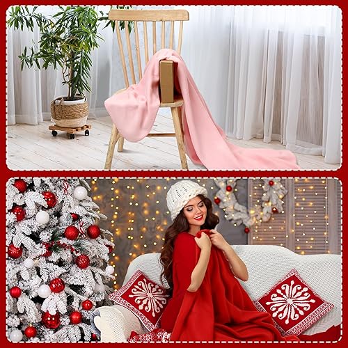 Miniatura 4 de 50 unidades de 70 x 60 pulgadas, manta grande y acogedora de forro polar grueso, cálida, suave, apta para mascotas, para niños, regalos de boda, sin