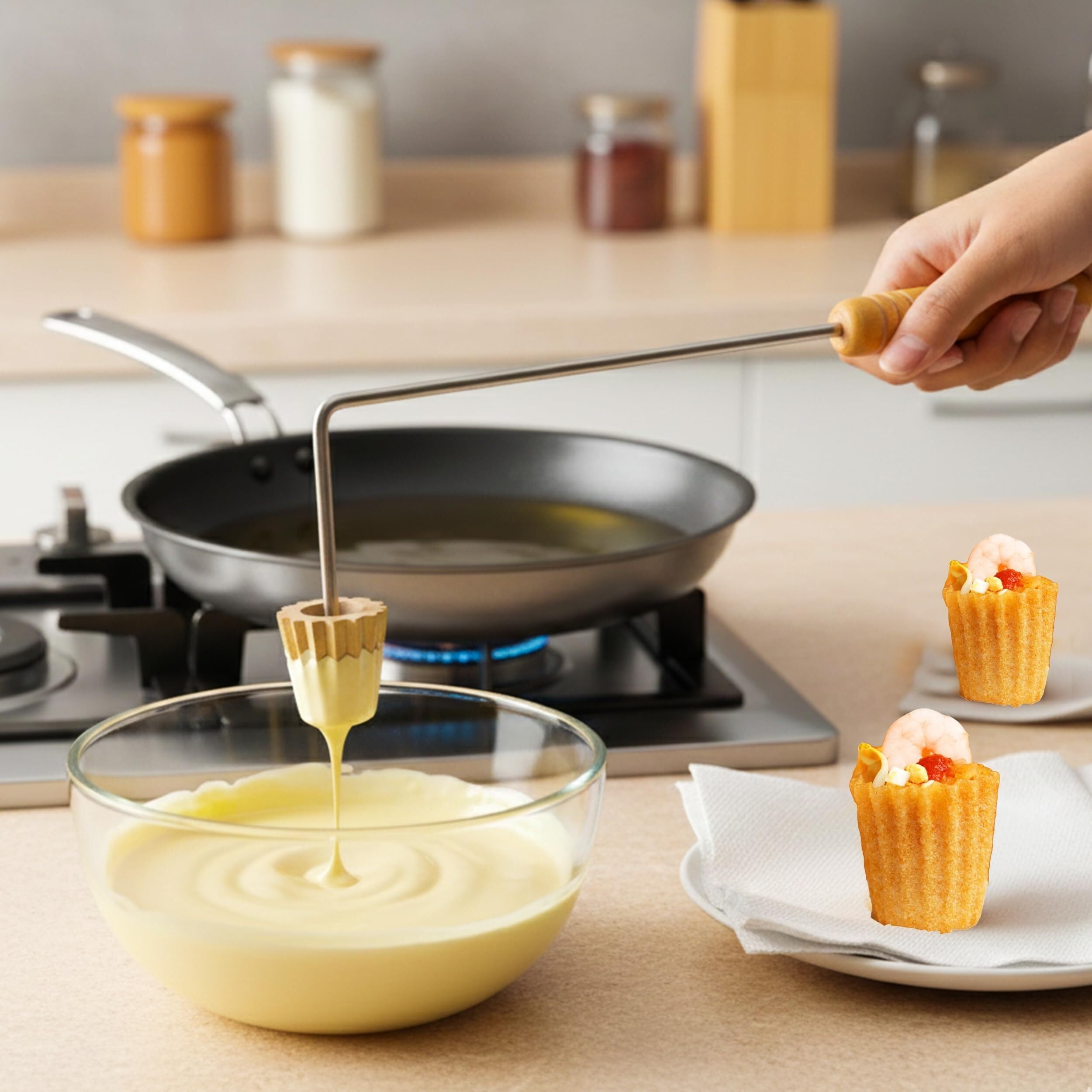 Moules de Cuisson réutilisables – Convient for la Cuisson de gâteaux et la Fabrication de tartelettes aux œufs ; Outils et Accessoires de Cuisine for la Cuisson et la friture