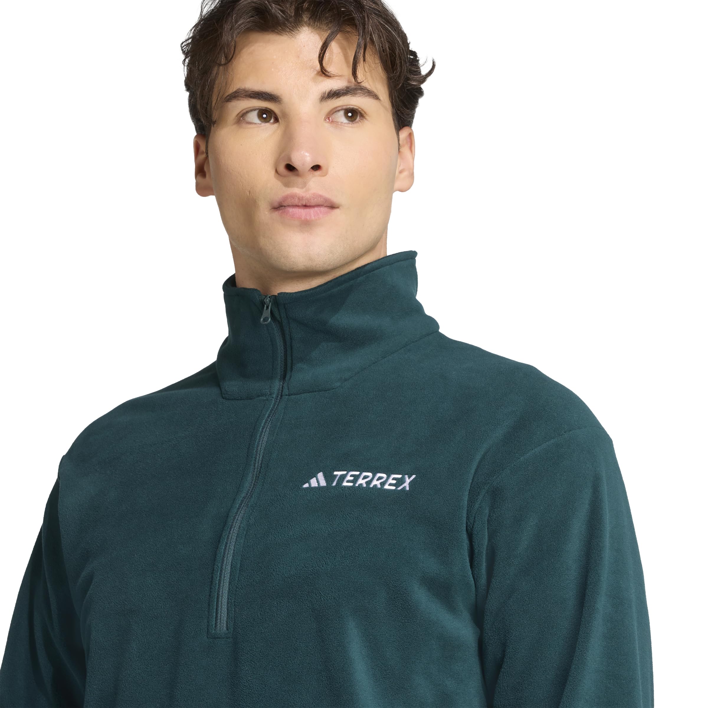 adidas Mężczyźni Terrex Multi Essentials Half Zip Fleece Jacket, aurora ivy, XS