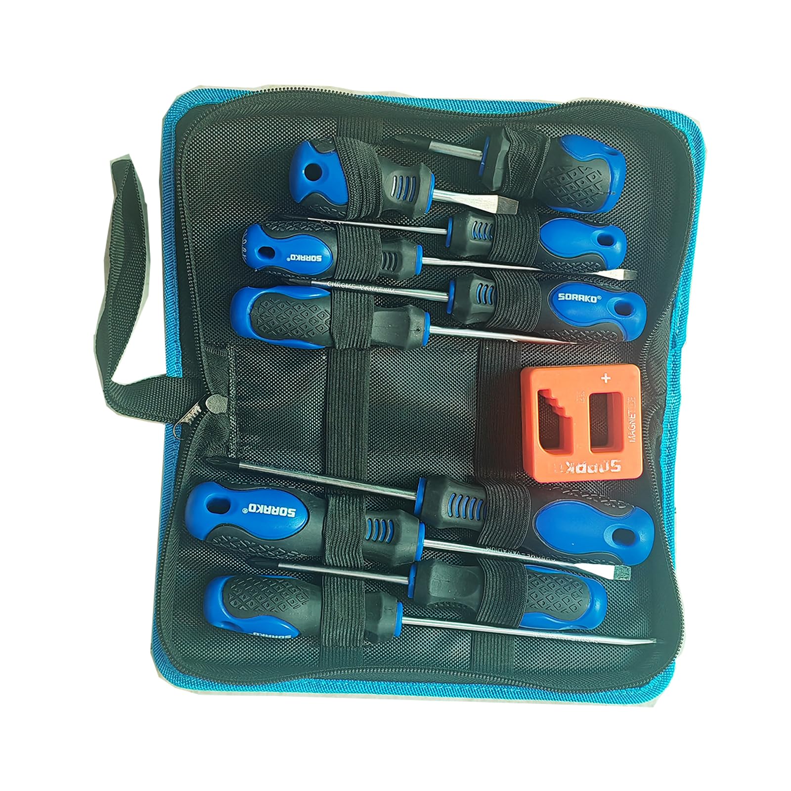 Screwdriver Set - SORAKO 11-Piece Magnetic Screwdriver Set with 2-in-1 Magnetizer, Magnetic Tip, 5 Phillips Screwdrivers and 5 Flat Screwdrivers