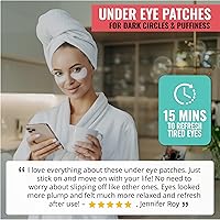 Vista 5 de Parches debajo de los ojos para ojeras, hinchazón y bolsas de ojos con oro de 24 quilates, antiarrugas para ojos hinchados, máscaras de ojos