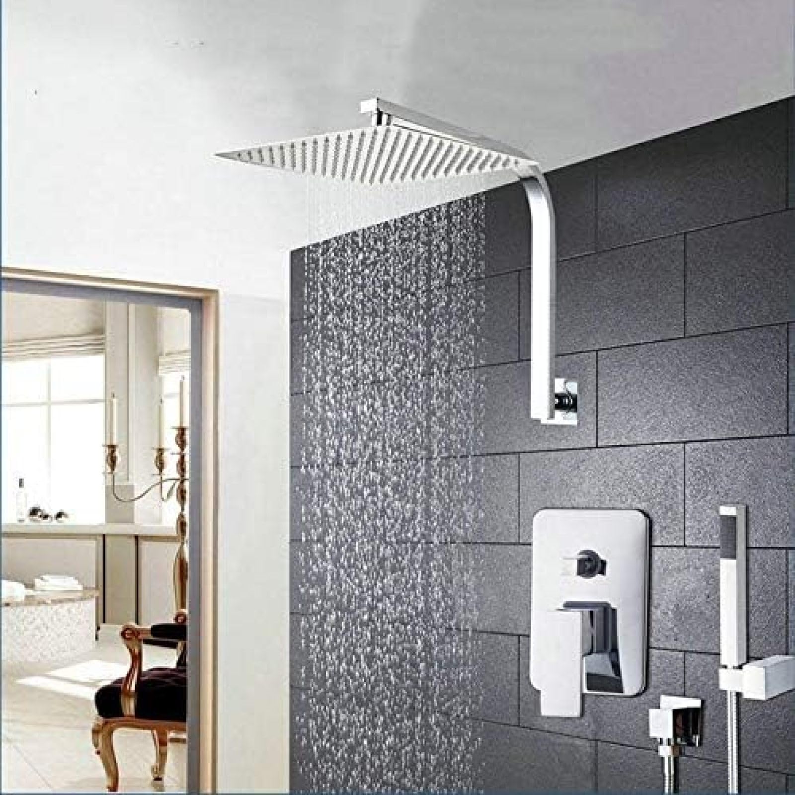 Système de pommeau de douche de 10 pouces douche à main en acier inoxydable