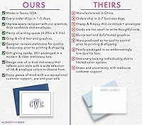 Vista 6 de Classic Monogram Stationary Set FOLDED NOTE CARDS, Personalized Stationary Set, Personalized Monogram Stationery, Your Choice of Colors and