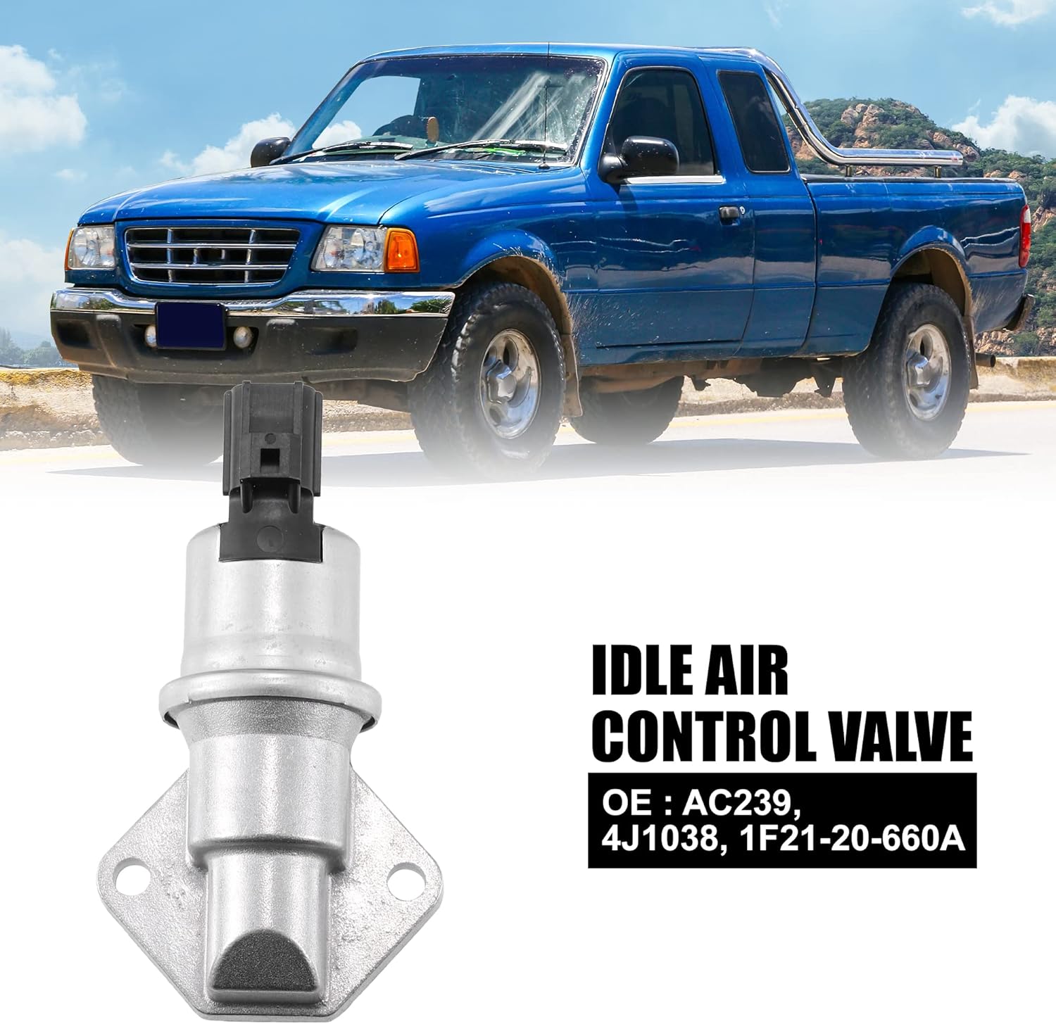 X AUTOHAUX Car Idle Air Control Valve AC239 4J1038 1F21-20-660A Replacement for Ford for Ranger 2003-2008 for Mazda B3000 for Mercury