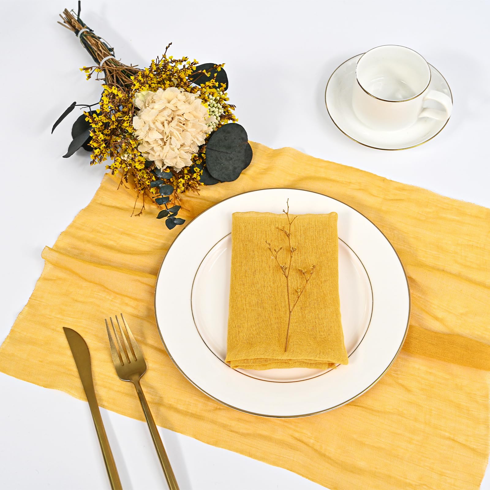 Servilletas De Tela Gruesas De Algodón Y Lino, Juego De 6 Servilletas  Suaves De 17 X, image size:1600x1600