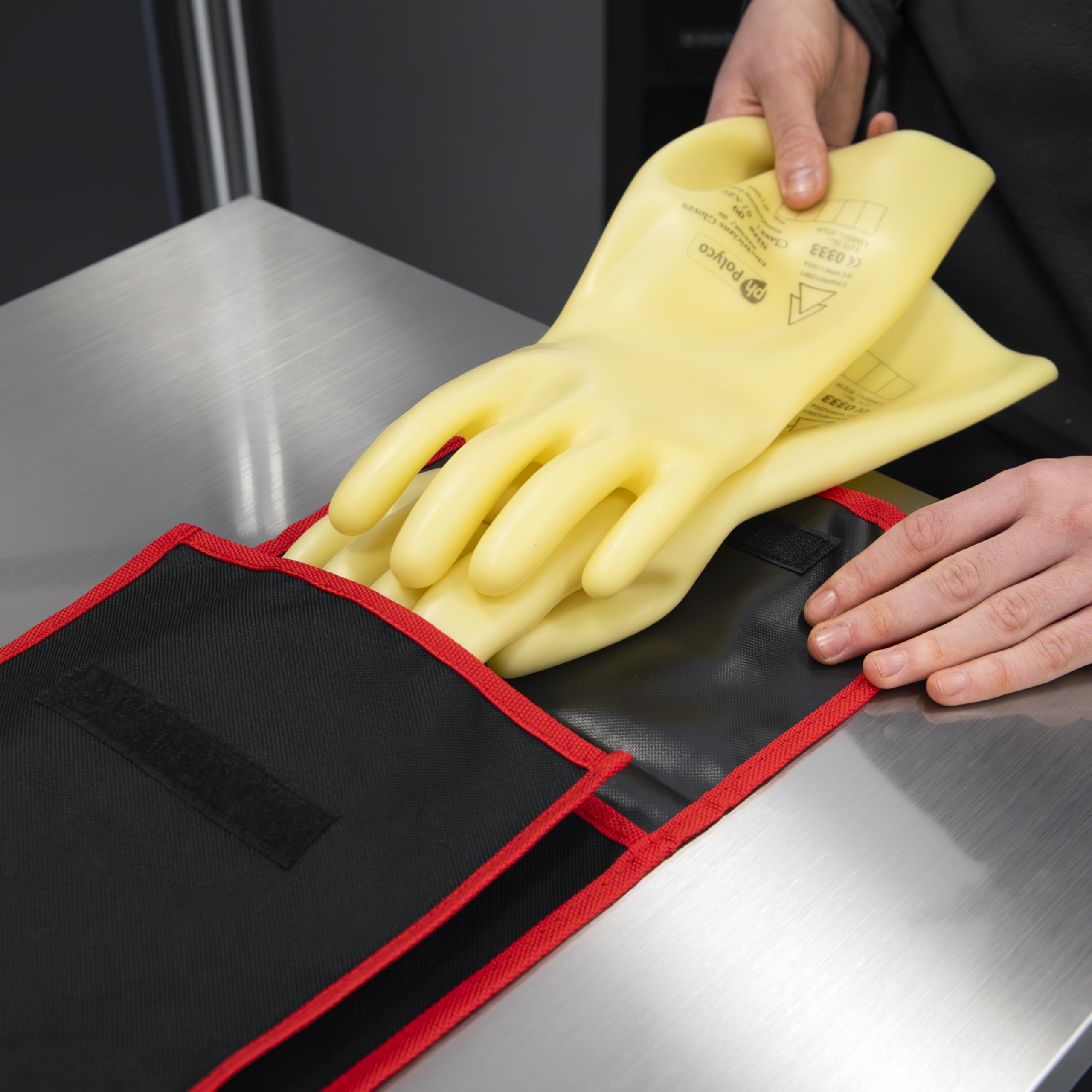 Sealey Electrician's Gloves Bag - SGB2, Black - Image 3
