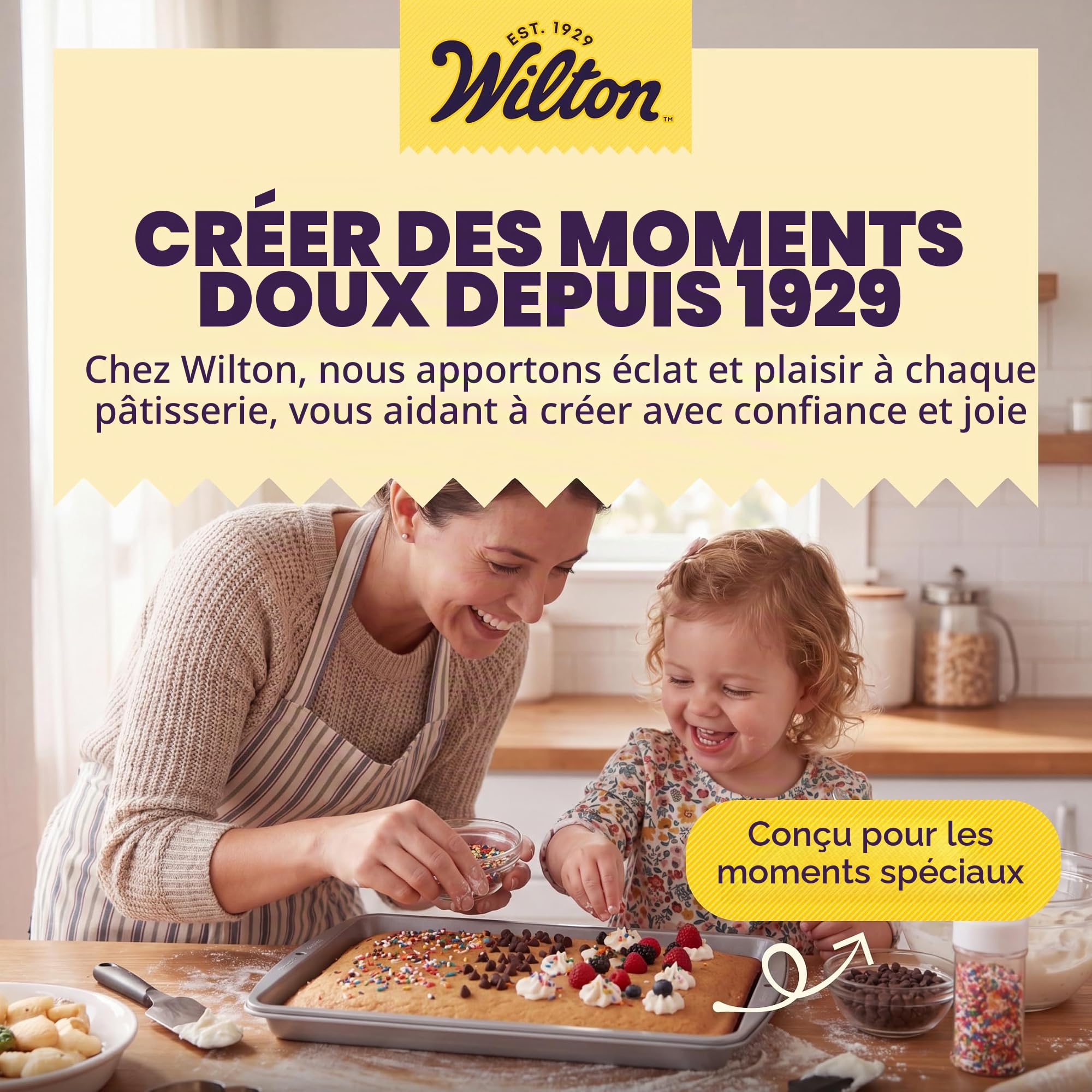 Wilton Performance Pans Moule à Gâteau Oblong 28x38 cm : Moule Rectangulaire en Aluminium Anodisé pour Gâteaux, Gratins et Même Pizza - 28x38x5 cm