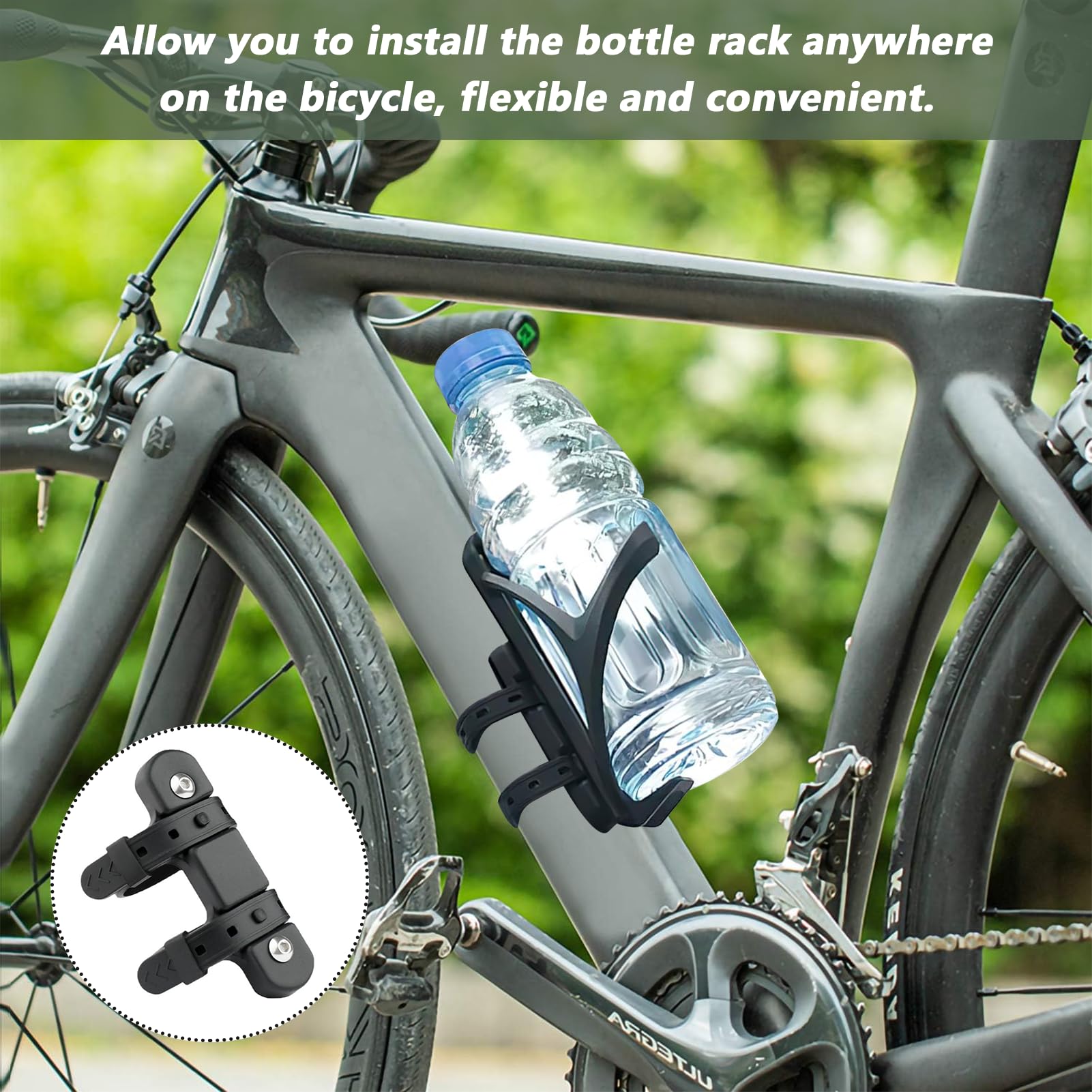 Porte-Bouteille De Vélo Universel - Support Adaptateur Porte Bidon Velo Avec Extension Réglable Pour Selle - Robuste Et Léger