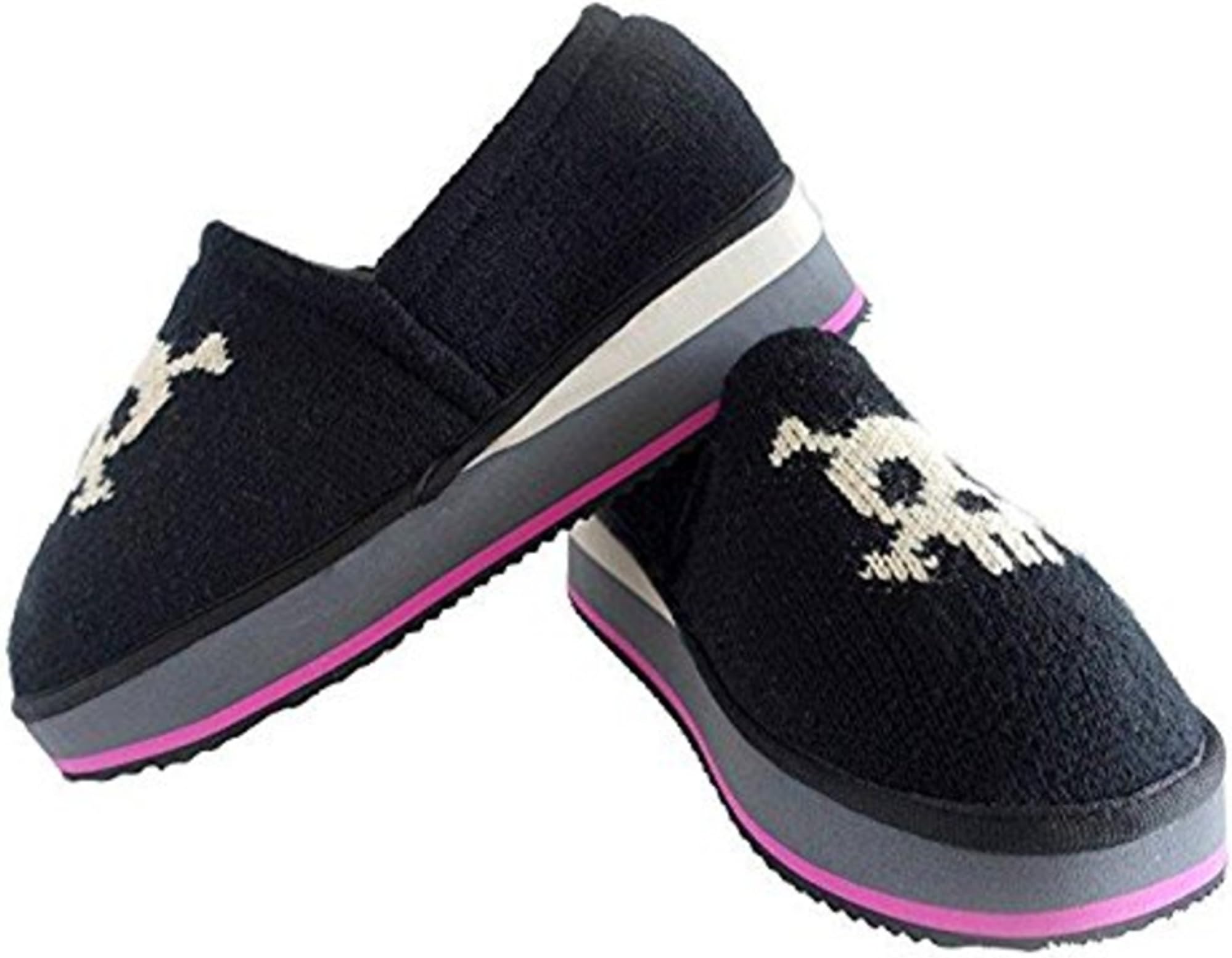 Women's Slipper Shoe - Comfy Platform Slip On - Fun Knit Fashion Sneaker Perfect For Indoor/Outdoor Wear