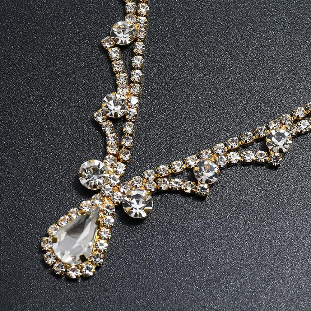 Amazon.com : Missgrace Women Bridal Rhinestone Gold Forehead  display picture 1