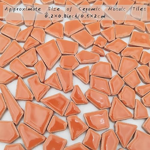 Vista 26 de Azulejos de mosaico de cerámica de 7.05 oz para manualidades, azulejos de mosaico de porcelana de 0.2 x 0.8 pulgadas para decoración del hogar