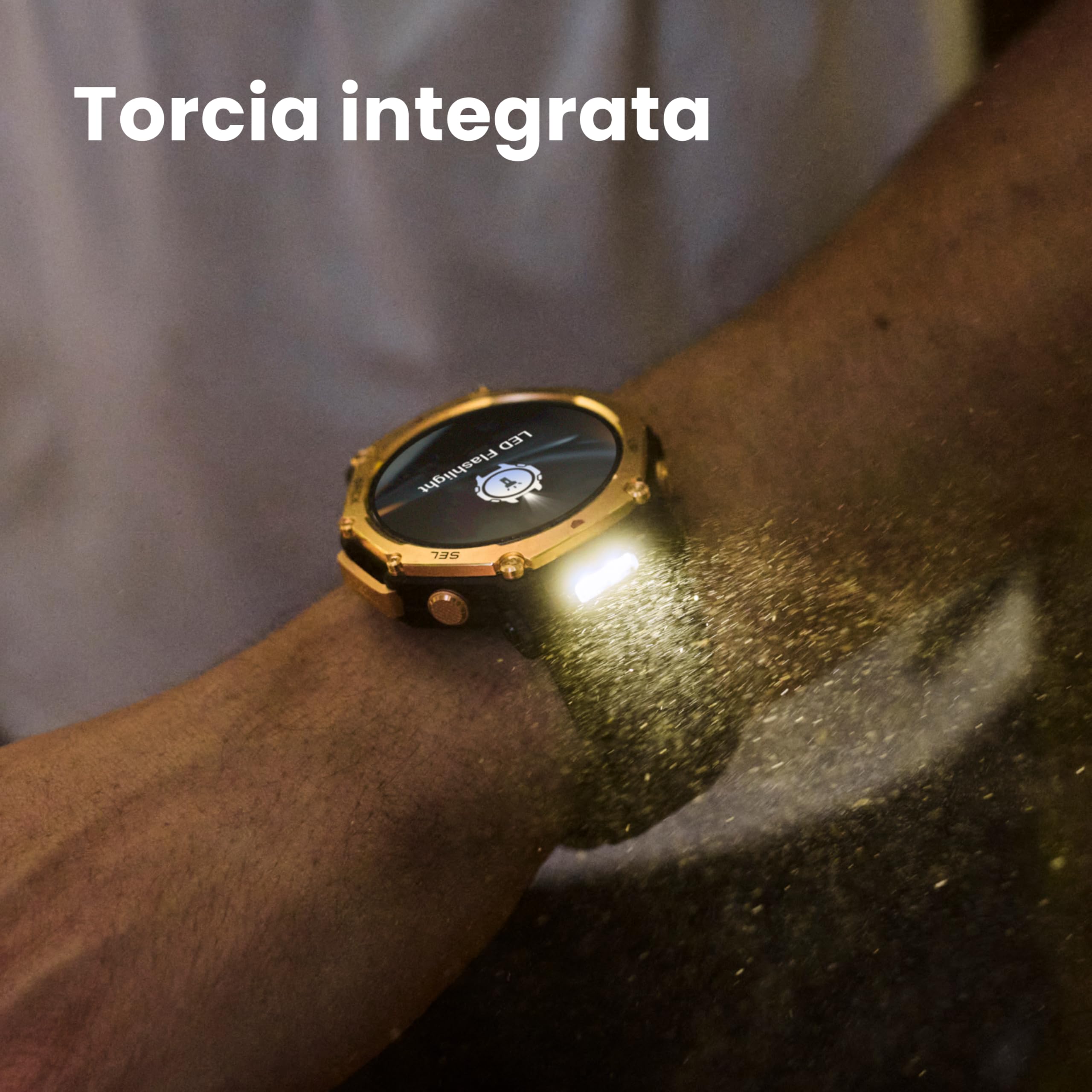 Amazfit T-Rex 3 Pro Smartwatch Outdoor 48mm Display AMOLED in Zaffiro, Ghiera in Titanio, GPS Dual Band, Mappe Offline, 25 Giorni di Autonomia, Torcia Integrata, 10 ATM, 180+ Modalità Sport