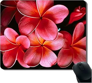 iFUOFF Mousepad, Plumeria Rubra Rubber Gaming Non-Slip Rubber Base Mousepad for Laptop, Computer & PC Mouse Pad Mat