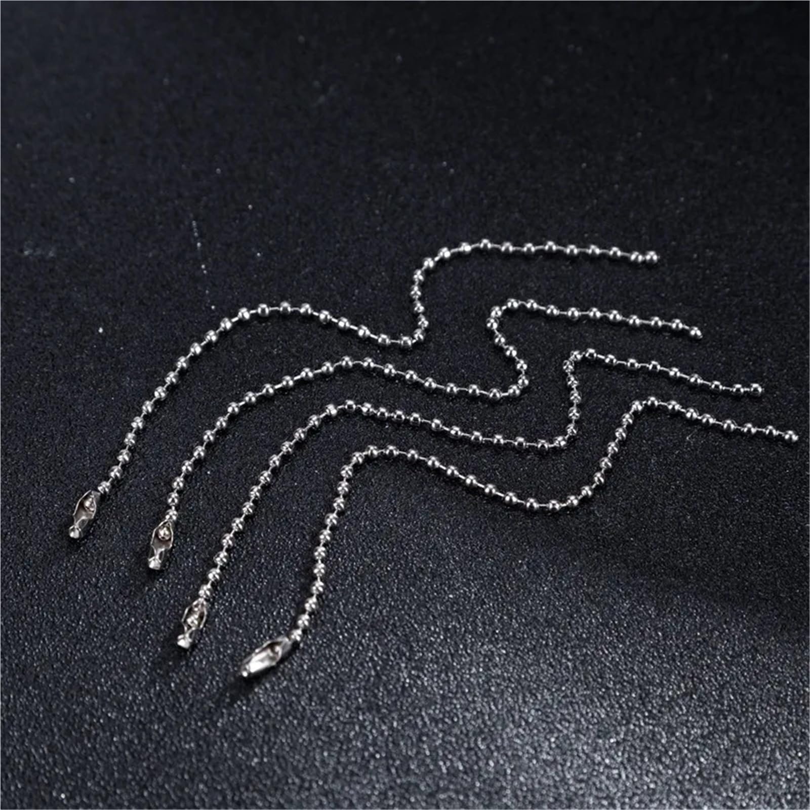 Łańcuszki kulkowe, Łańcuszek kulkowy 300 sztuk 2,4 mm okrągły koralikowy łącznik o długości 8 10 12 15 cm(12cm length)