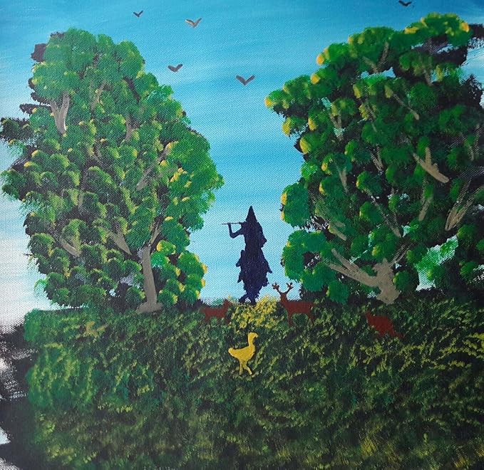 Lord Krishna Playing the Flute Amazon.in Home & Kitchen