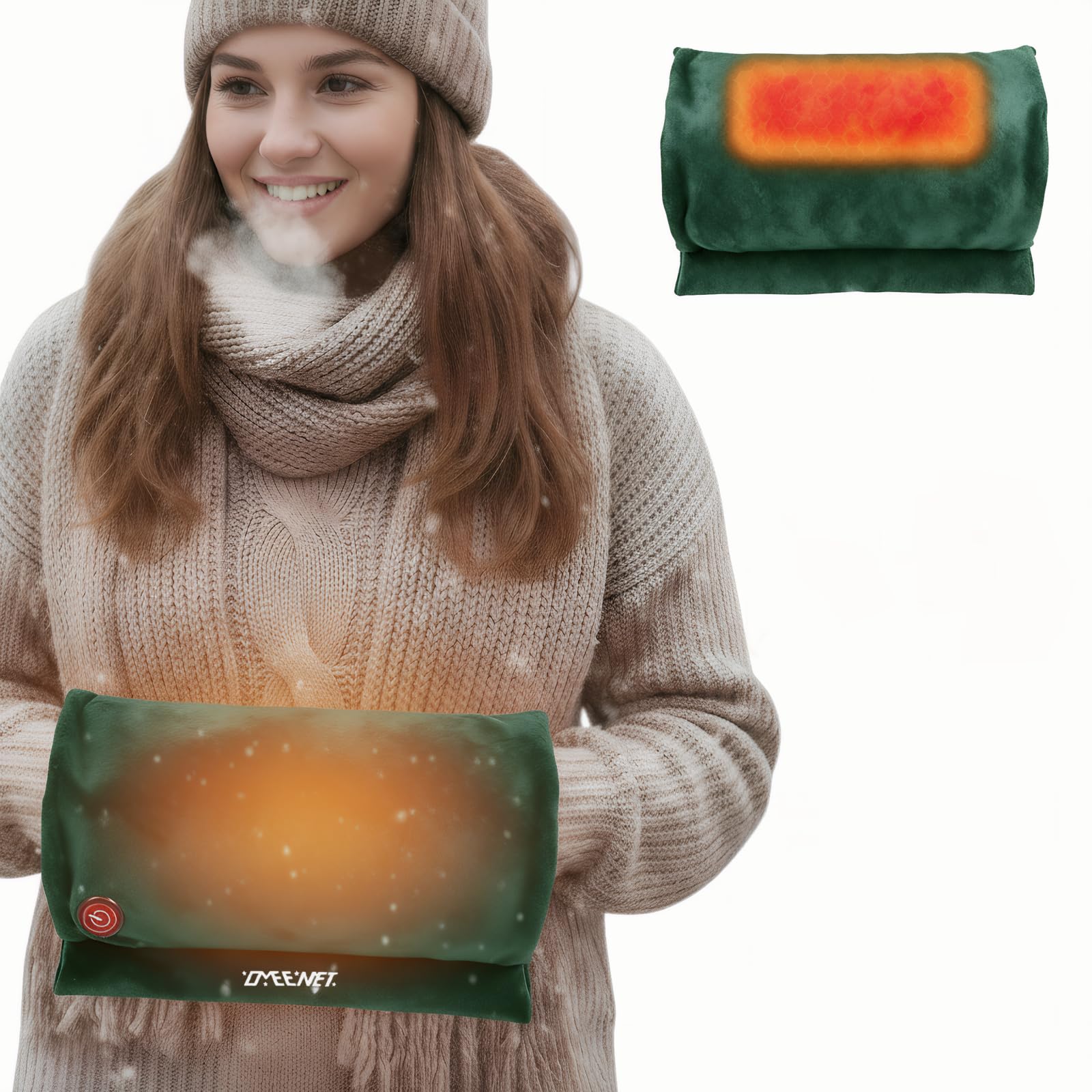 USB-Powered Hand Warmers, Graphene Heating Pad 3-Second Heat, 3-Temp Pocket Warmer for Men Women Gifts (Power Bank Not Included)-image-33