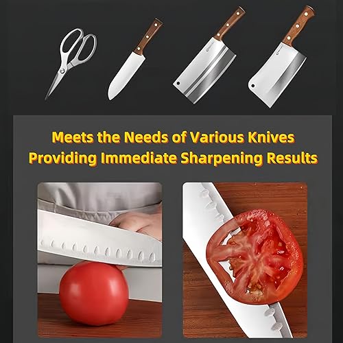 Miniatura 8 de Piedra de afilar de grano 10006000, afilador de cuchillos portátil Bellairis con base de goma antideslizante para cocina, exterior, afilador de