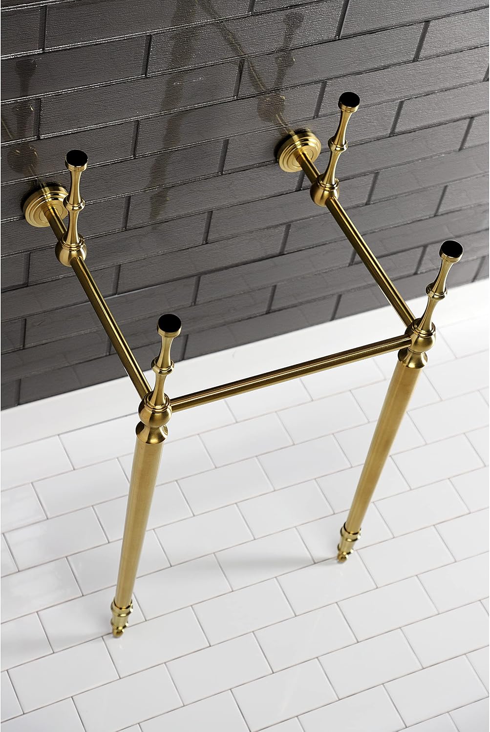 Kingston Brass VPB30167 Edwardian Console Sink Legs, Brushed Brass, 16 x 15.5 x 30