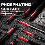 Geinxurn 68 Pieces Impact Screwdriver Bit Set (PH, TX, PZ, SL, hex), 1/4 inch Hexagonal Shaft S2 Alloy Steel 25/50/75/150 mm Bit Tips with 1Pc 75 mm Magnetic Bit Holder - 8