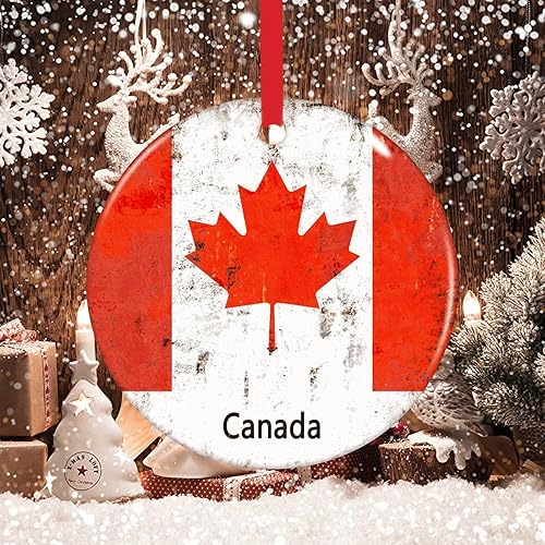 Vista 104 de Chipre - Adornos colgantes para árbol de Navidad, bandera nacional de Chipre, adornos de cerámica para decoraciones de Navidad, regalo de viajero