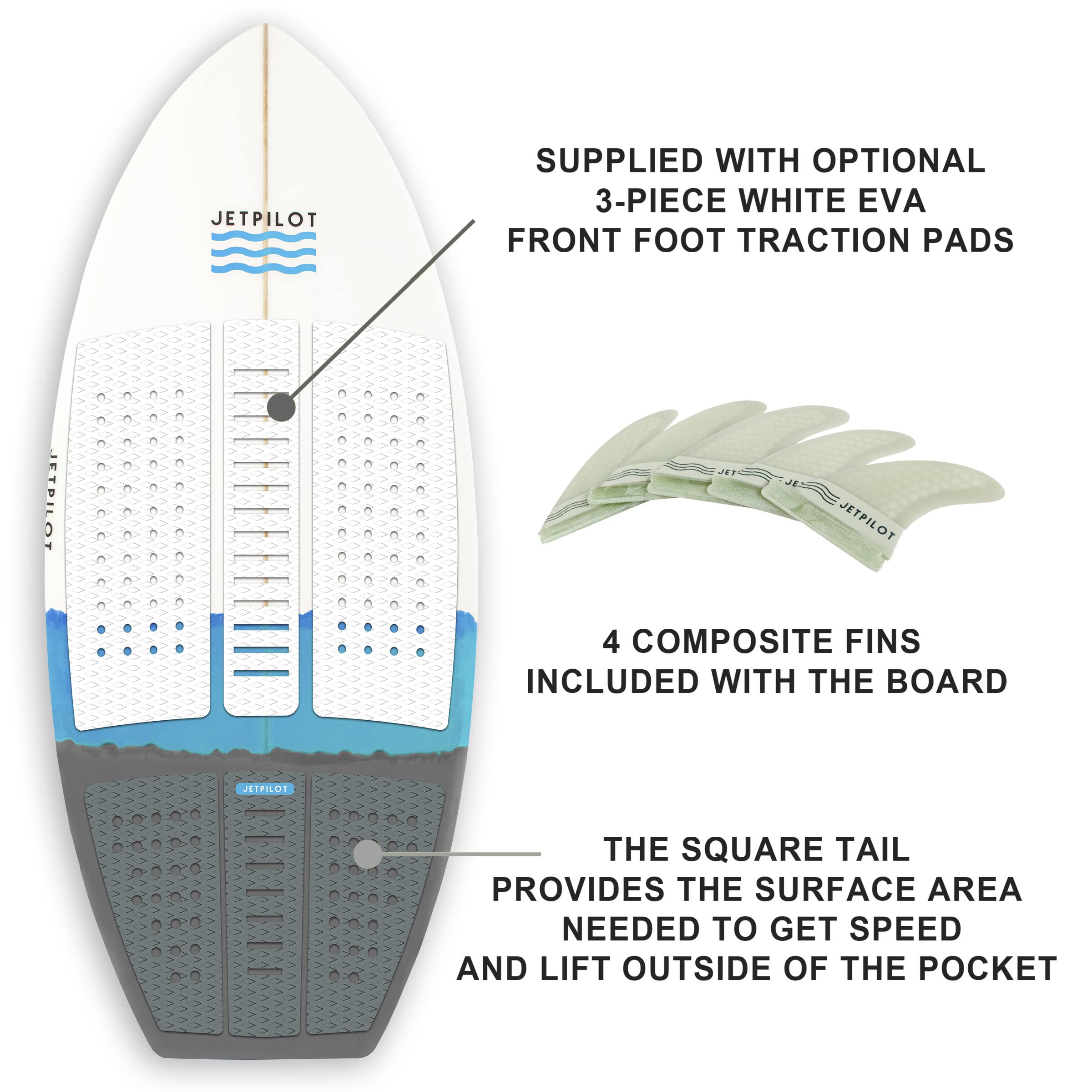 Jet Pilot Flying Dutchman-Wake Surfboard (4ft-8in)