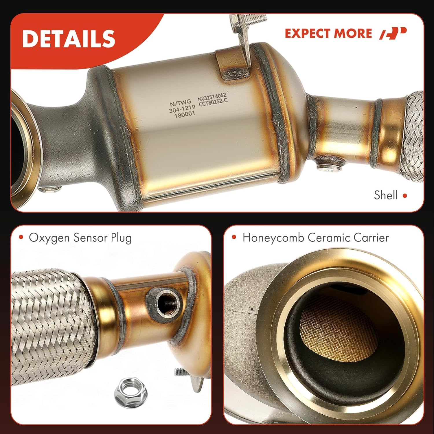 A-Premium Front Catalytic Converter Kit Direct-Fit Compatible with Ford Escape 2020 2021 2022, 1.5L, E.P.A. Compliant