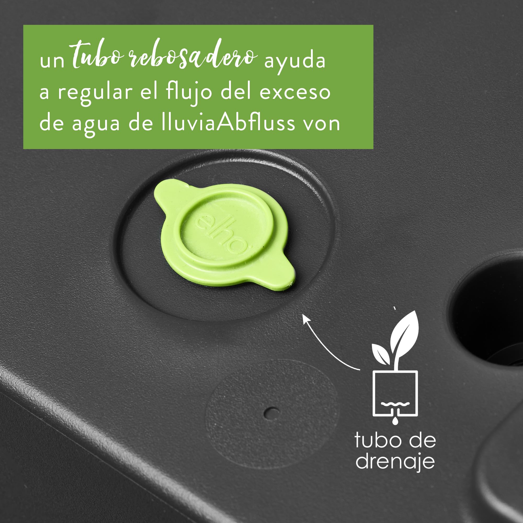 Elho Vivo Next Long 60 - Macetero por Interior y Exterior - L 59.0 x H 29.2 cm - Living Black