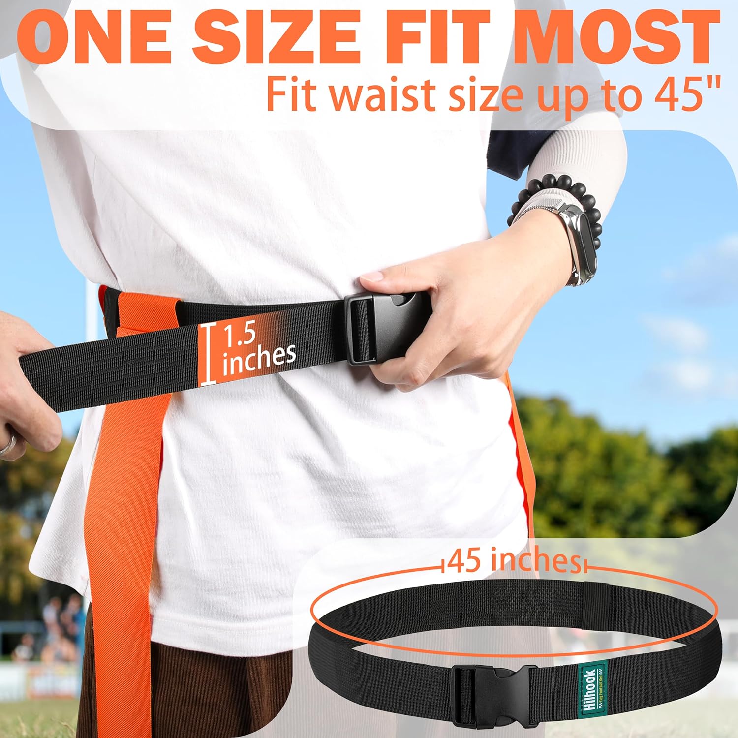 Flag Football Belts, 14 Player Flag Football Set with 42 Flags for Kids Youth and Adults Training Equipment