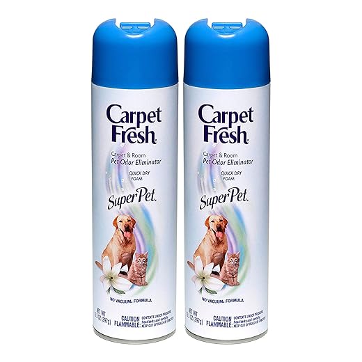 Carpet Fresh No Vacuum Foam Carpet Refresher, Super Pet 10.50 oz (Pack of 2)