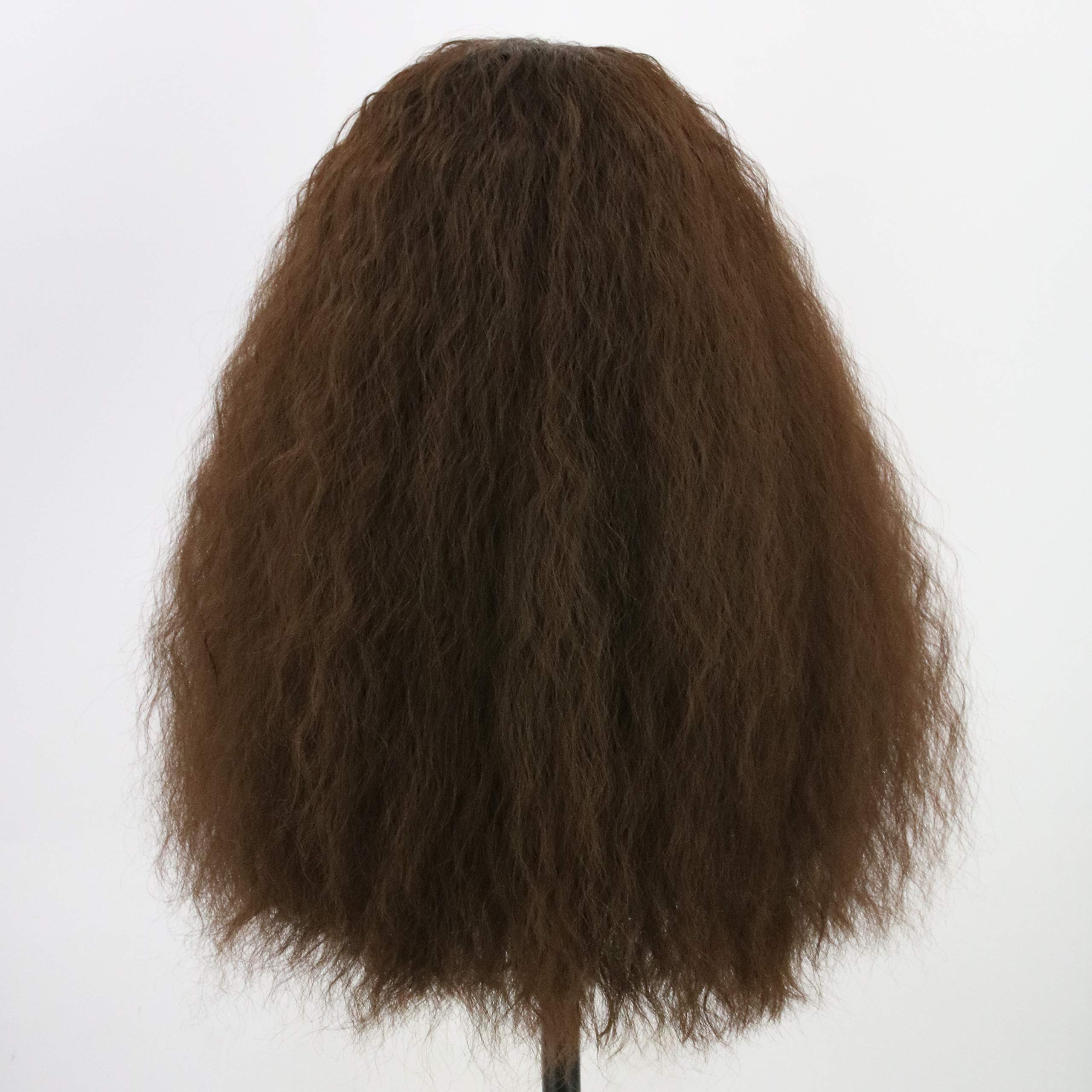 Topcosplay Parrucca e Barba Lunga da Uomo Cosplay Mago Stregone per Halloween Carnevale (Marrone)