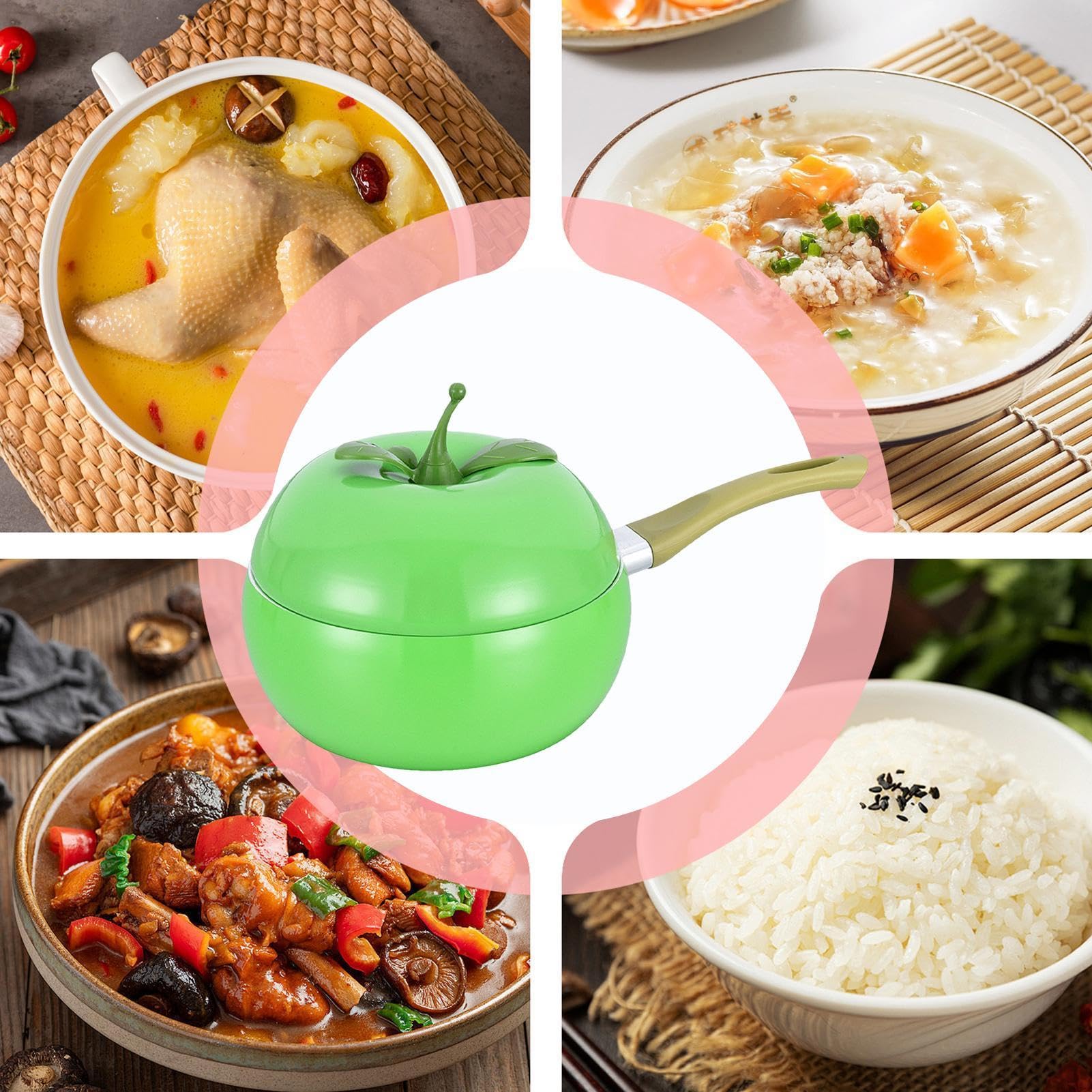 Pentola Per Sugo Con Coperchio Pratico E Multiuso Antiaderente A Forma Di | Pentola Da Cucina Adatta Per Uso Domestico, Cucina, Ristorazione, Conserve, Bollitura, Sobollitura E Cottura Lent
