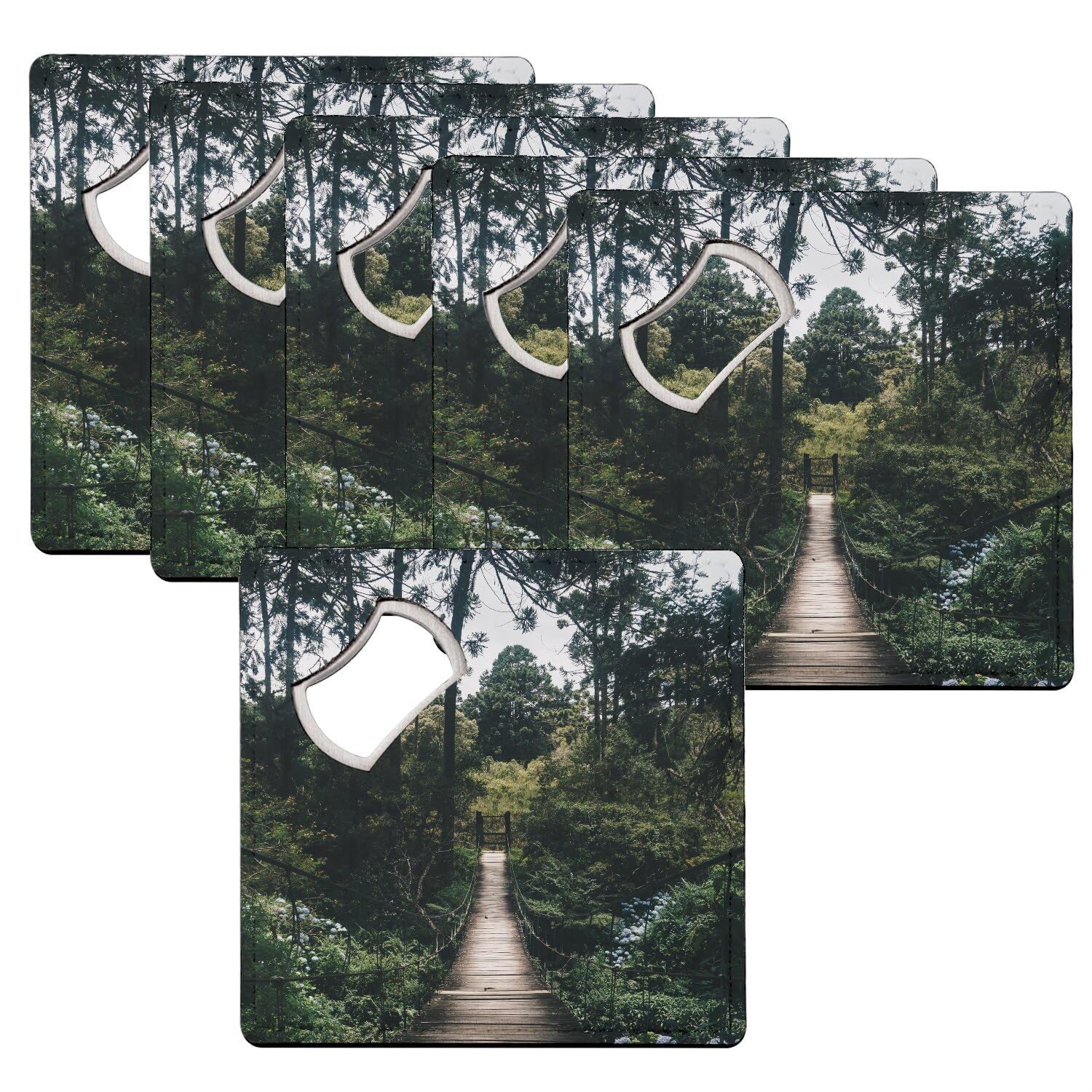 Sous verre décapsuleur jungle pour apéritif exotique et table de jardin
