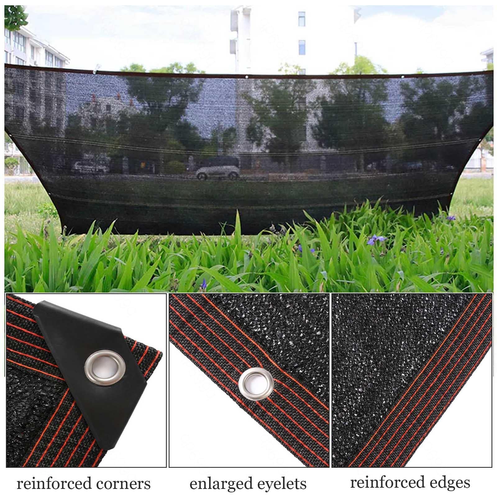 Red De Sombra 2x4/2x5/3x3/3x5/4x6m, Malla De Sombra Invernaderos Con Ojales, Cubierta Para Plantas De Exterior, Vela De Sombreo, Toldo, Tela De Sombra 50% Protección Solar,Black-4x10m(13*32.8ft)