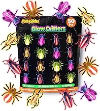 Glow Critters and Halloween Trick or Treat Glow Skeletons and Pumpkins - Glow Sticks Party Favors - Glow in The Dark Party Supplies