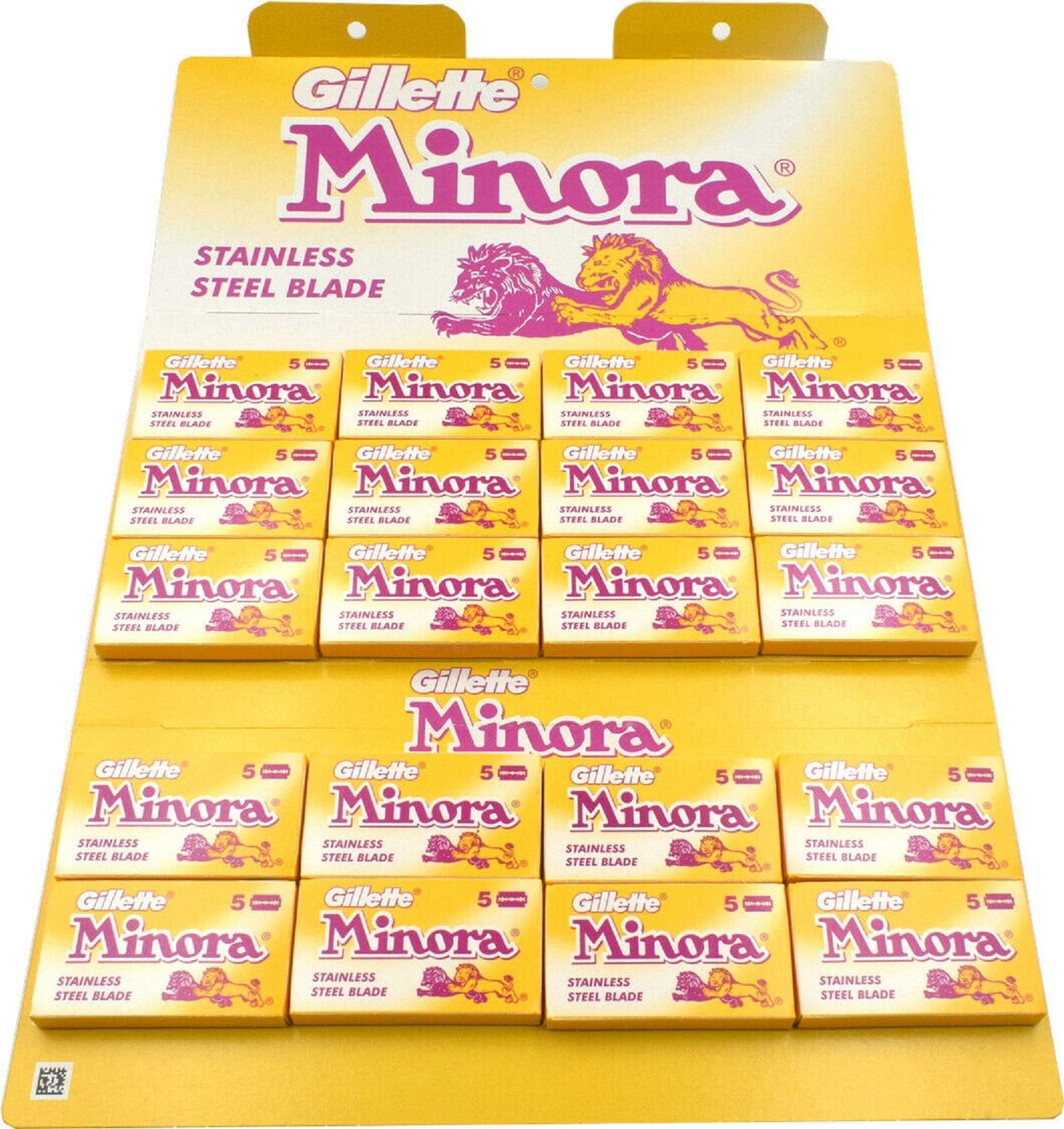 Amazon.com: Minora Yellow Double Edge Safety Razor Blades 100 blades ...