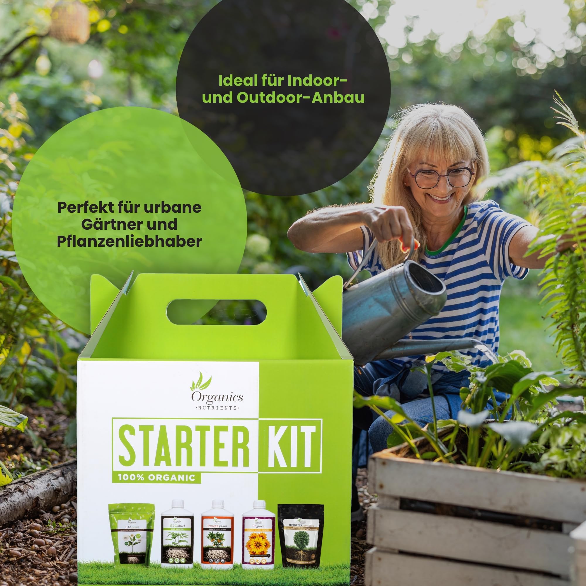 Starter Kit Mykoriza organischer Dünger Pflanzendünger 5-teiliges Set Gemüse Kräuter Blumen