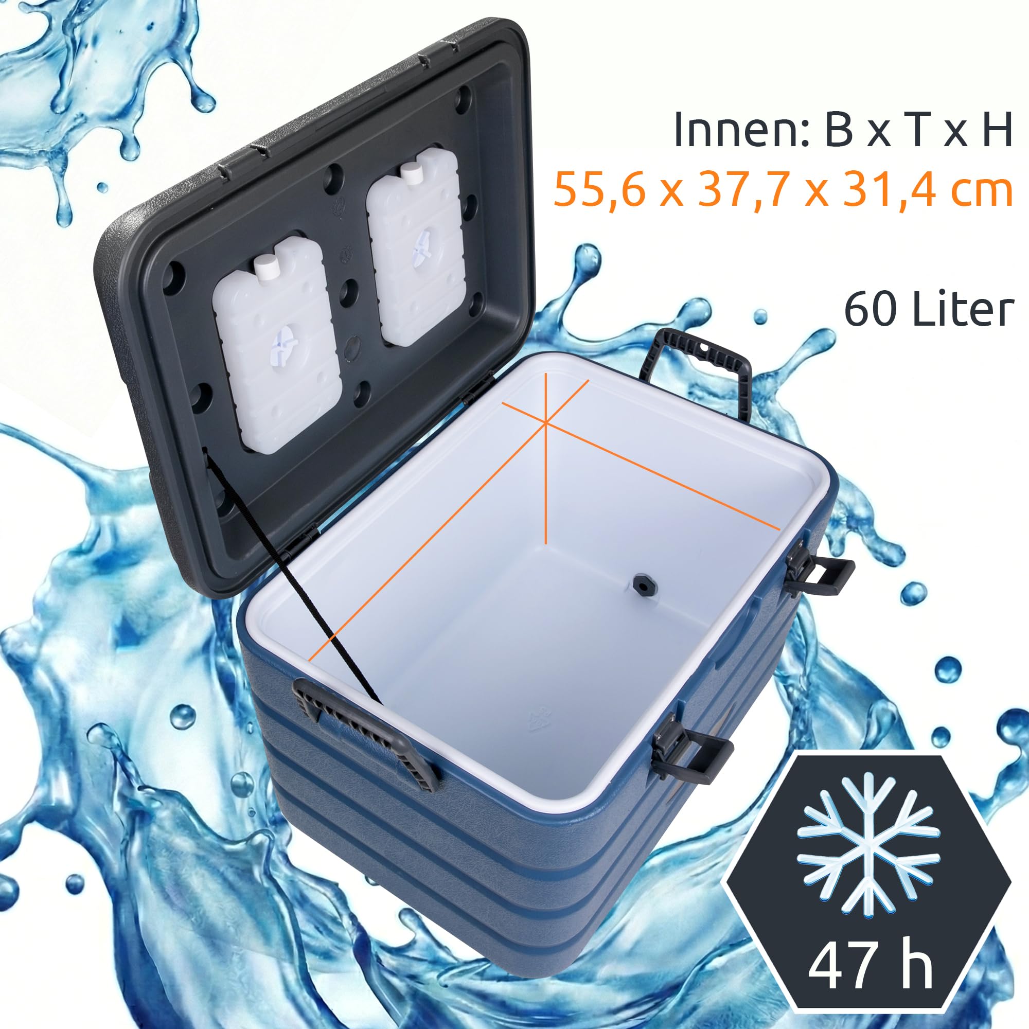 yourGEAR Coolah - Contenitore refrigerante passivo, 60 l, in poliuretano, termico e freddo
