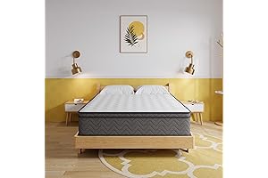 10 Inch Queen Mattress: Innerspring Hybrid Mattress for Back Pain Relief & Cool Sleep