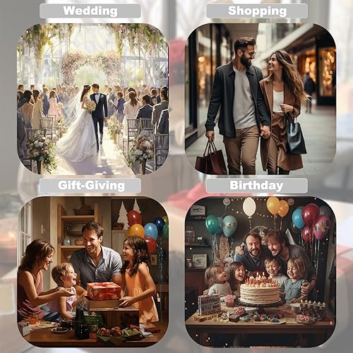 Miniatura 6 de Paquete de 20 bolsas de regalo medianas transparentes, 8 x 3.1 x 8 pulgadas, bolsas transparentes con asas, bolsas de compras reutilizables para