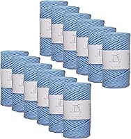 Vista 47 de Makromecity, Cordón de macramé de un solo hilo de 3 mm x 100 yardas (300 pies) Hilo de algodón azul marino de 3 mm de un solo hilo para arte