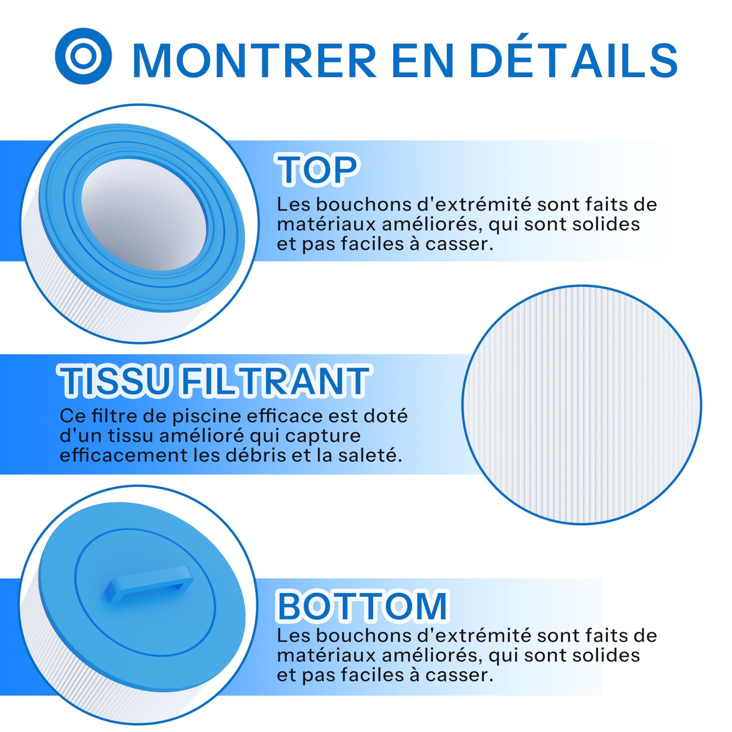 Cartouche filtrante Compatible avec Waterair® CW100 pour Piscine, 1 Paquet