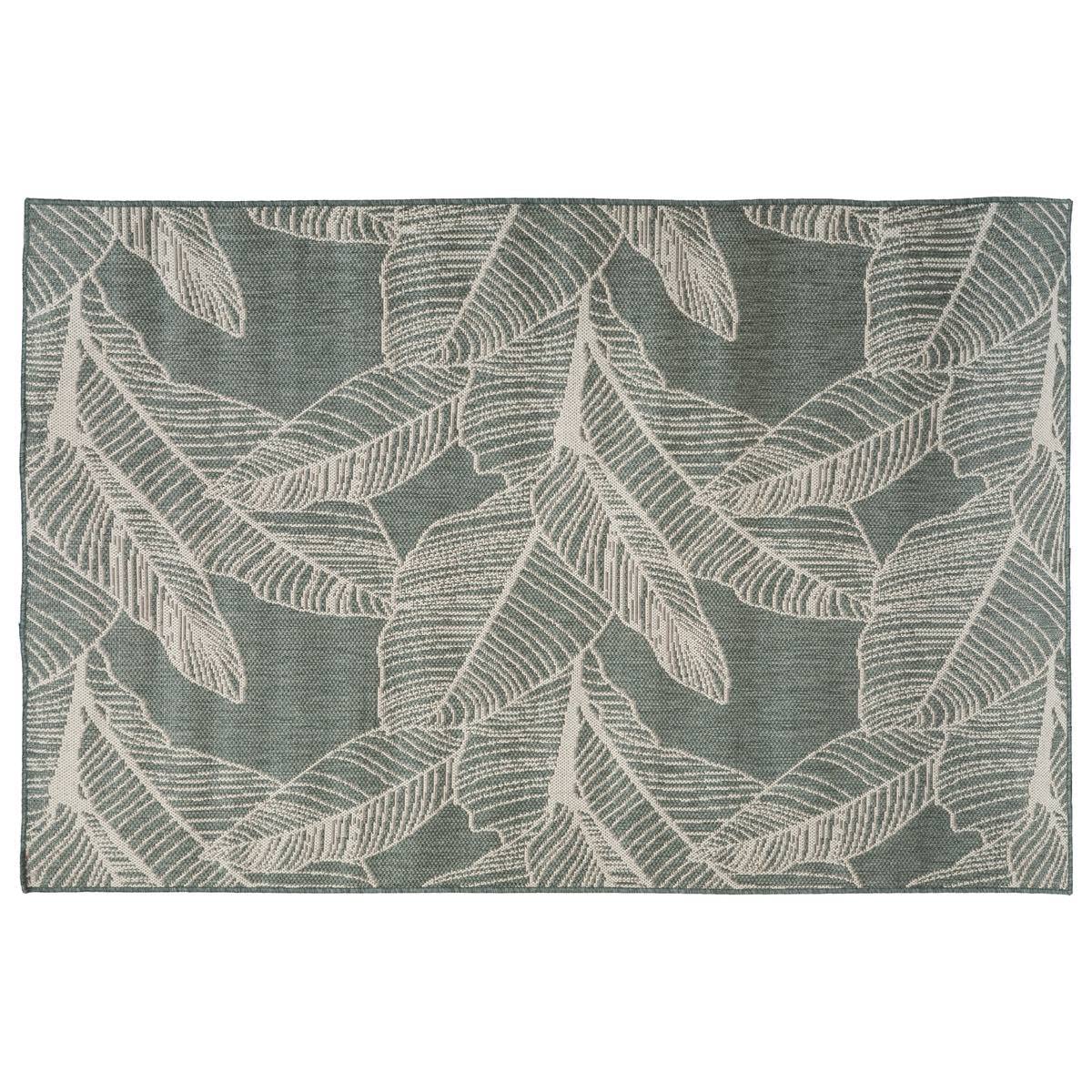 Tapis décoratif Vert pour extérieur ou intérieur en polypropylène 120 x 160 cm - Atmosphera