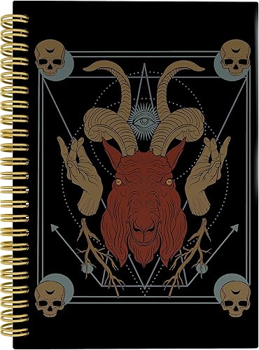 Miniatura 1 de Satan Gothic Journal Cuaderno  Diario de bruja, 5.5 x 8.3 pulgadas, cuaderno encuadernado en espiral de infierno satánico, regalos góticos, regalos