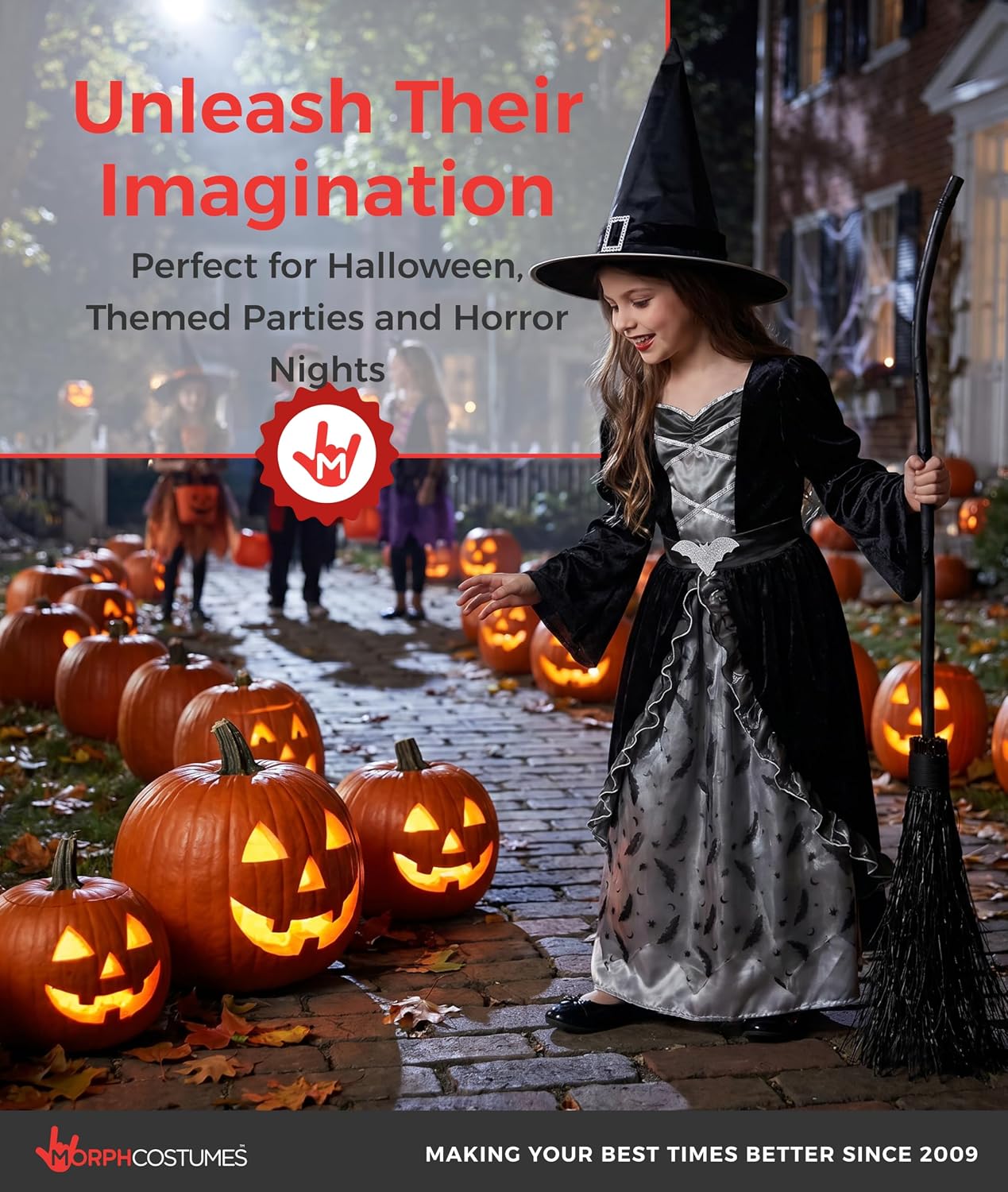 Morph Witch Costume Kids, Witch Costume For Girls, Halloween Costumes For Girls And Toddler
