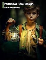 Vista 5 de Linterna de campamento recargable con pilas 【Paquete de 2】, equipo de campamento imprescindible, accesorios de campamento, luz retro